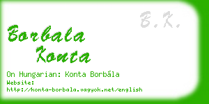 borbala konta business card