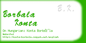 borbala konta business card